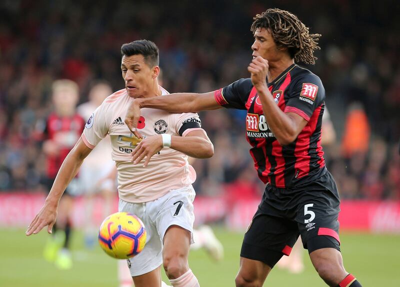 Centre-back: Nathan Ake (Bournemouth) -  Superb as he didn’t deserve to be on the losing side against Manchester United, especially after a brilliant goal-line clearance. AP Photo