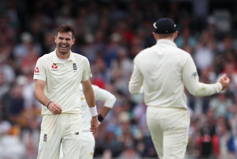 Cricket - England v Pakistan - Second Test - Emerald Headingley Stadium, Leeds, Britain - June 3, 2018     England's James Anderson and Dom Bess celebrate taking the wicket of Pakistan's Haris Sohail   Action Images via Reuters/Lee Smith