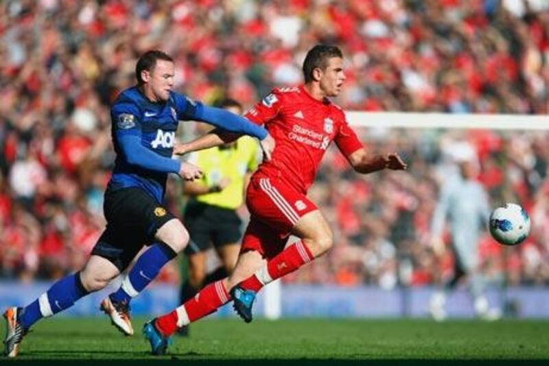 Jordan Henderson came on as a substitute against Manchester United last weekend.