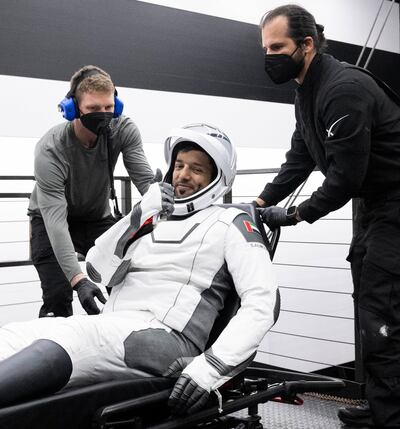 Emirati astronaut Sultan Al Neyadi landed back on Earth on Monday after a history-making six-month stay aboard the International Space Station. Photo: AP


