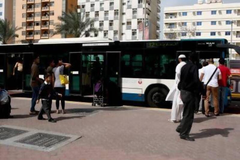 The Department of Transport recorded 67 million bus trips in Abu Dhabi in 2012, a rise of 3 million in 2011. Srijita Chattopadhyay / The National