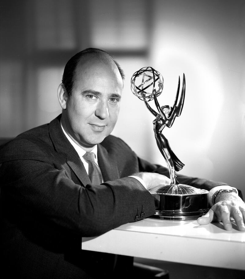 LOS ANGELES - MAY 25: Carl Reiner, creator- writer for The Dick Van Dyke Show. Image dated May 25, 1962. Hollywood, CA.  (Photo by CBS via Getty Images) 