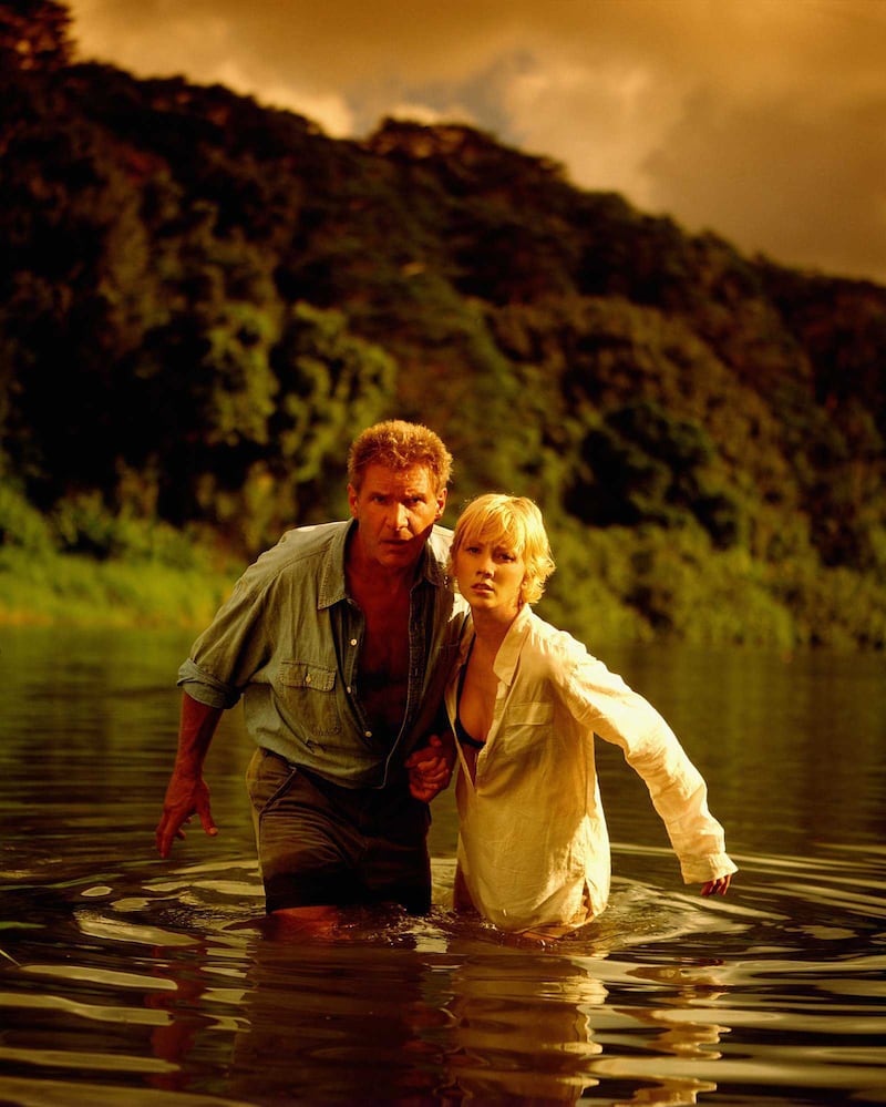 Harrison Ford, left, and Anne Heche in the 1998 film '6 Days,7 Nights'. Getty Images