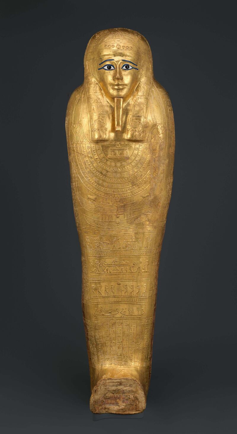 Lid of the coffin of Nedjemankh, priest of Heyrshef. Courtesy The Metropolitan Museum of Art