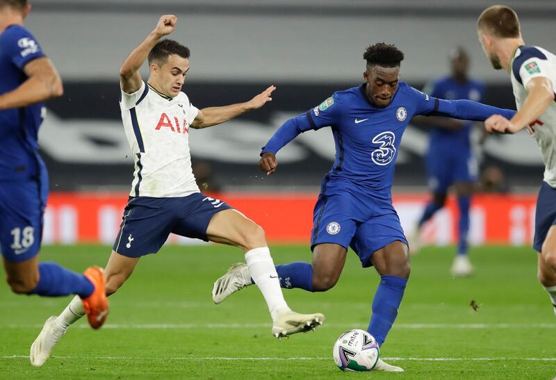 Callum Hudson-Odoi - 8: A constant menace down the right and helped give Reguillon a tough opening 45 minutes in English football. Fired first-half chance straight at Lloris. Smashed shot over the bar after break when teammates were better placed. AP