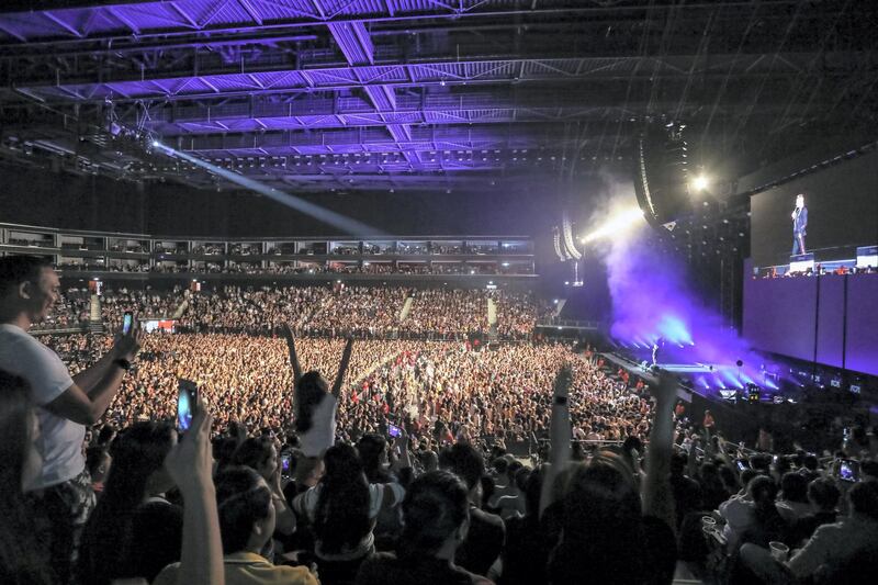 WESTLIFE 'TWENTY WORLD TOUR' CROWD SHOT at Dubai's Coca-Cola Arena. courtesy: Coca-Cola Arena.