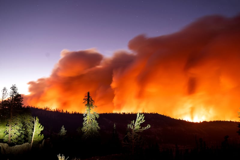 The Caldor Fire in August in Eldorado National Forest, California. AP