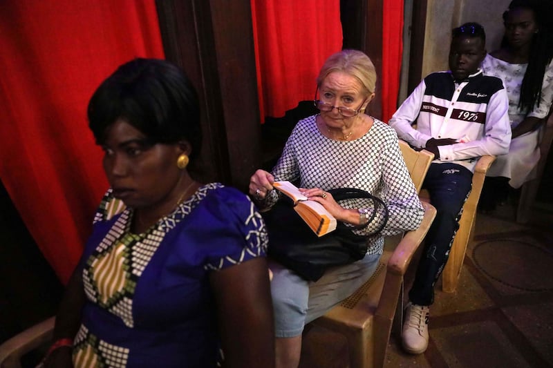 Christians attend a Christmas Mass at St. Matthew's Cathedral Church.