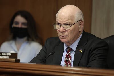 Senator Ben Cardin speaks during a hearing in Washington. Getty Images / AFP
