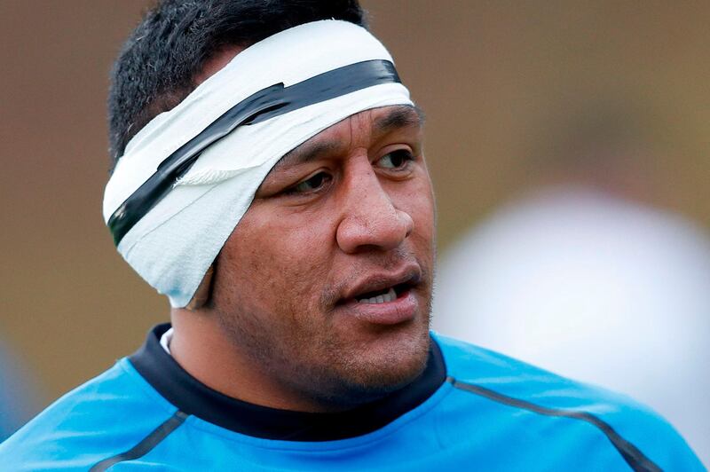 England's prop Mako Vunipola attends a captain's run training session at Pennyhill Park in Bagshot, west of London, on February 9, 2018 on the eve of their six Nations international rugby union match against France. / AFP / Adrian DENNIS
