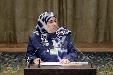 Hissa Al Otaiba, UAE Ambassador to the Netherlands, addresses the International Court of Justice. MOFA