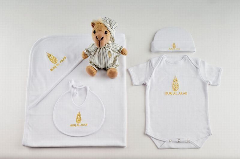 Burj Al Arab’s signature babywear. Courtesy Jumeirah Group