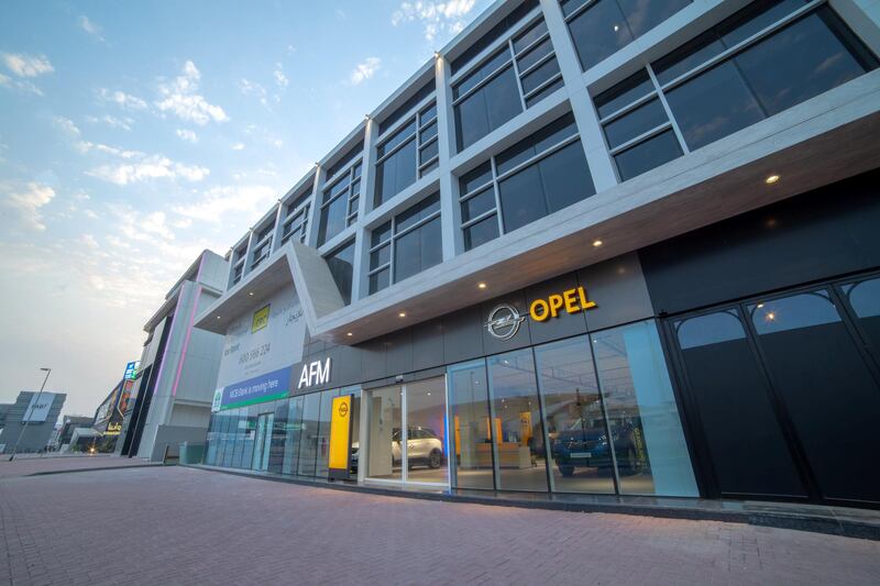 Opel's new showroom in Dubai.
