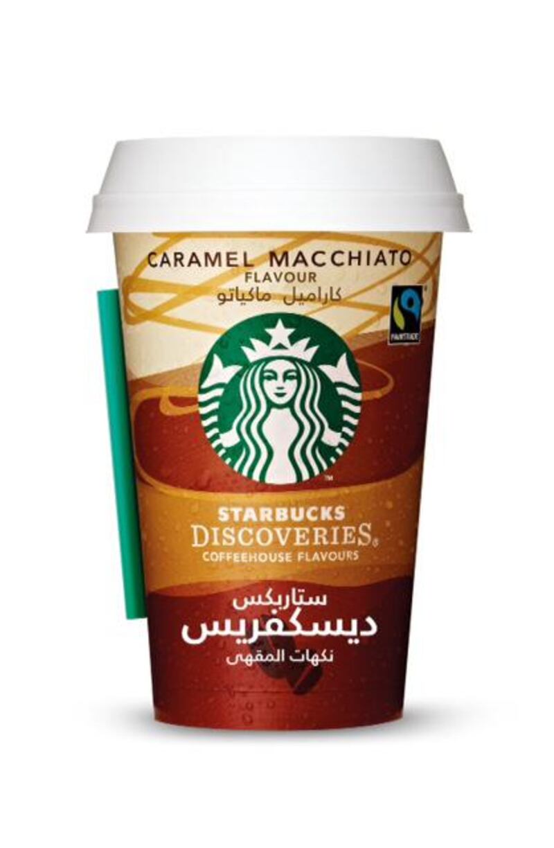 Starbucks Discoveries Caramel Macchiato Latte. Courtesy Starbucks