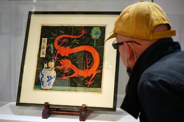 The original cover of 'The Blue Lotus' sold for €3.2 million . Reuters