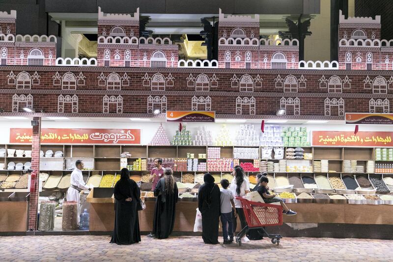 DUBAI, UNITED ARAB EMIRATES - OCTOBER 30, 2018. 

Yemeni village.

Global Village opened it's gates today to the public for its 23rd season.

(Photo by Reem Mohammed/The National)

Reporter: PATRICK RYAN
Section:  NA