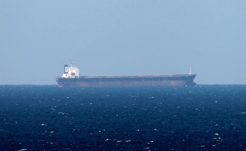 An oil tanker in the Strait of Hormuz. Offshore companies that supply these tankers have less work than before, when such operations were more profitable. Ali Haider / EPA