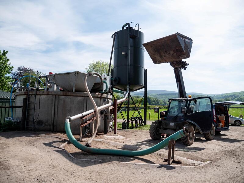 Mr Hughes uses the renewable energy his farm produces to power computers that mine for digital coins such as Ethereum. Courtesy Easy Crypto Hunter