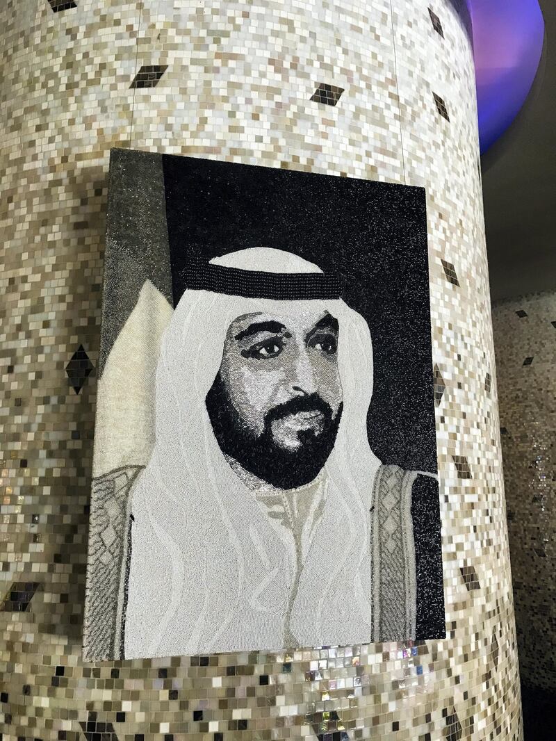 A portrait of Sheikh Khalifa bin Zayed, the President. Courtesy Fairmont Dubai