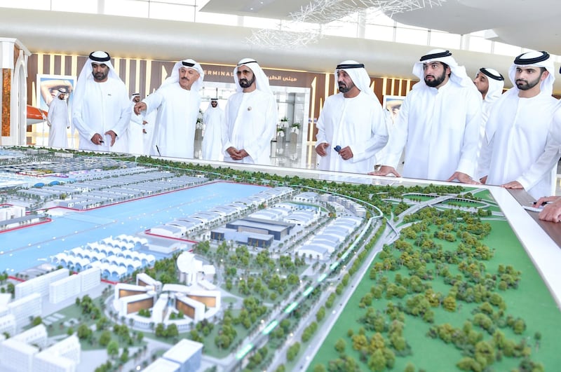 Sheikh Mohammed toured Dubai Air City's private aviation building, inspected the passenger terminal for those travelling through the Al Maktoum International Airport, and visited a duty-free market. WAM