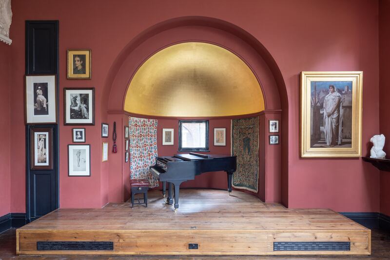 The stage and piano in Leighton's studio. Photo: Dirk Lindner / Leighton House