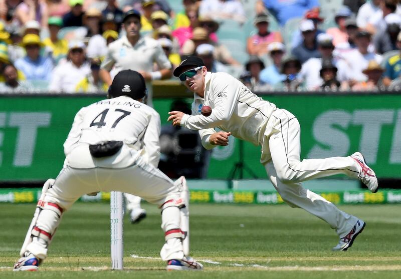 New Zealand's Ross Taylor attempts a run out in Melbourne on Friday. AP