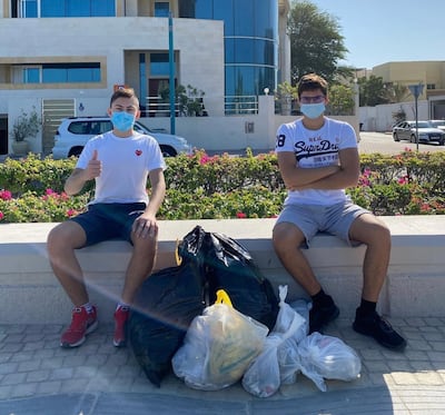 Assem Badreddine and Robert Andonian launched Brighter 11 to organise beach clean-ups and charitable marathons. Photo: Brighter 11