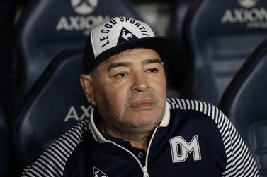 Argentina star Diego Maradona, pictured in March 2020, received inadequate medical care and was left to his fate for a "prolonged, agonising period", an expert medical panel concluded on April 30, 2021. AFP