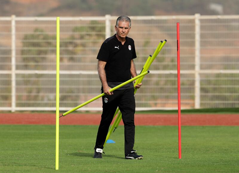 Egypt manager Carlos Queiroz during training. Reuters