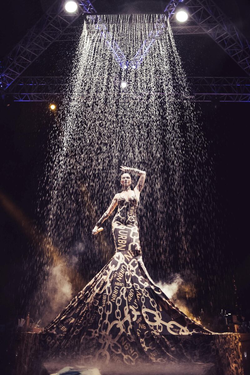 One of the acts sings Justin Timberlake's song 'Cry Me a River' while under a stream of water.