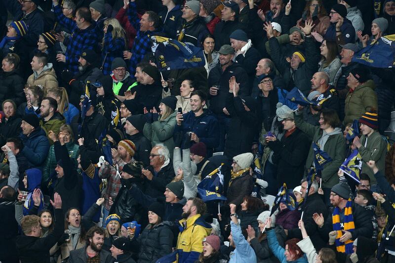 Highlanders supporters during the Super Rugby match against Chiefs in Dunedin. Getty