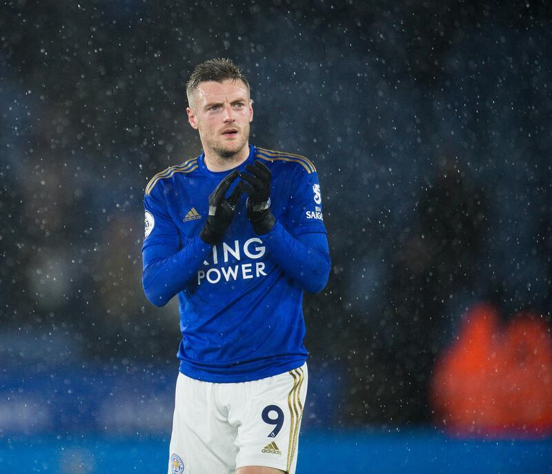 Leicester's Jamie Vardy is the Premier League top scorer and could now be recalled to the England squad. EPA