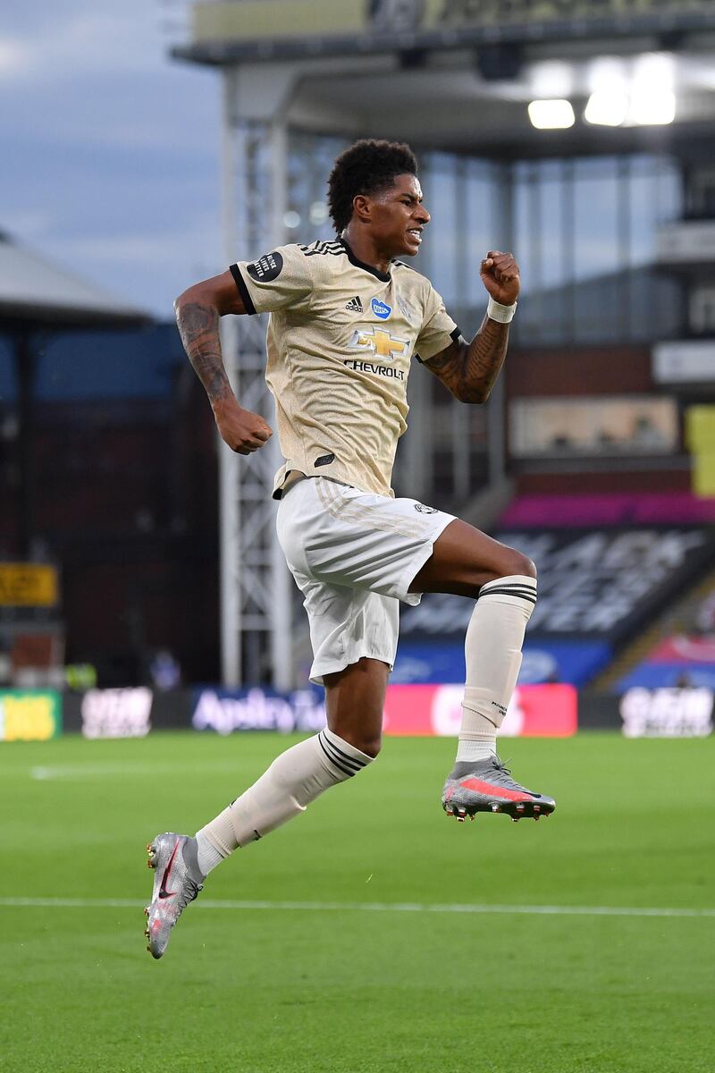 Marcus Rashford - 8: Quiet, then scored just before break after Palace appealed for a penalty. Cool as he side-footed in for 22nd goal of season. Should have scored a second on the hour but weak shot saved. Made incredible 40 yard run in a late counter to set up Fernandes. AFP