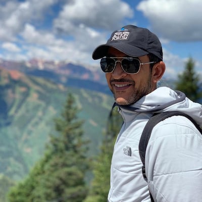 Fahed Boodai, pictured above during the Aspen Institute Action Forum in 2019, loves the outdoors, counting among his hobbies fishing, scuba diving, hiking, camping and being close to the sea 'as a must'. Courtesy Fahed Boodai