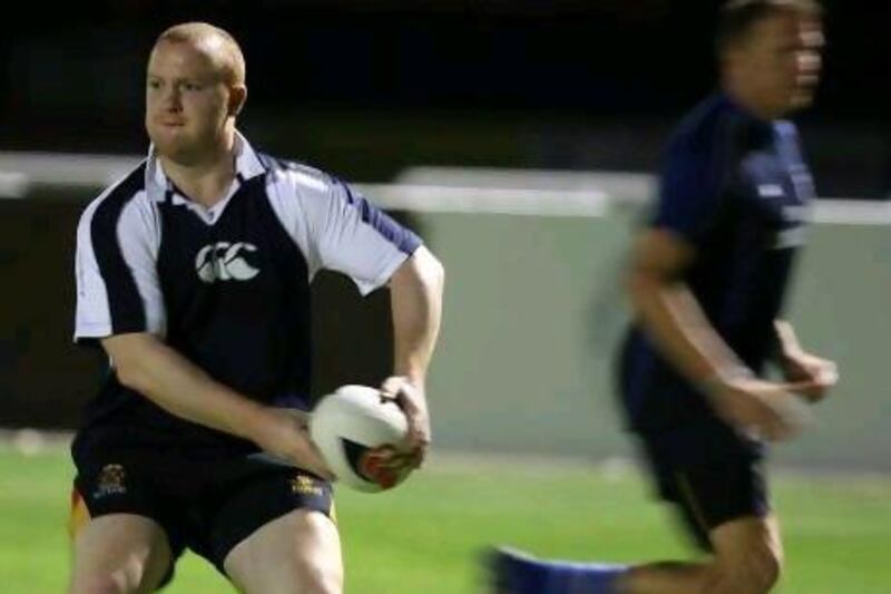 Duncan Murray struggled during the training at the Sevens rugby ground in Dubai on his return.