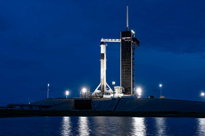 The SpaceX Falcon 9 rocket prepares for take off on September 15 at Nasa's Kennedy Space Centre in Florida. AFP
