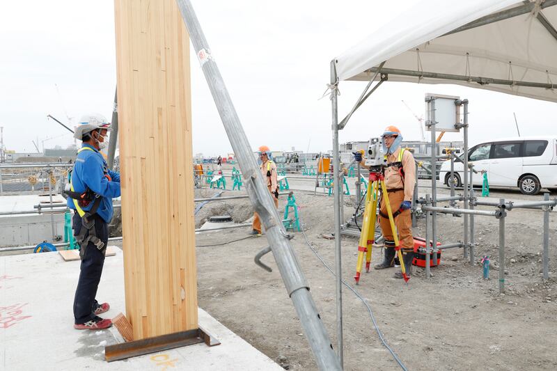 About 20,000 cubic meters of wood will be used in the construction. Photo: Japan Association for the 2025 World Exposition/ Obayashi Corporation