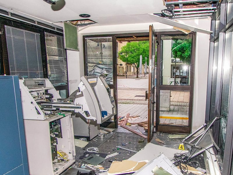 Police said a criminal gang was believed to be behind more than 50 cashpoint explosions. Photo: LKA BW