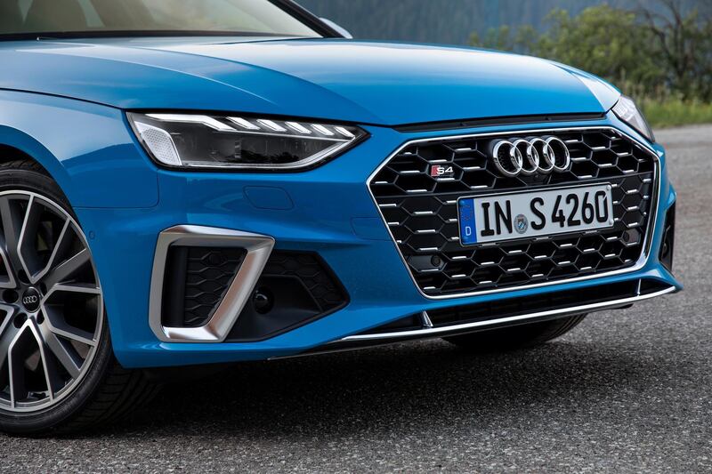 The top-range A4 and S4 get the new-tech Matrix LED lights with automatic high beam. Courtesy Audi
