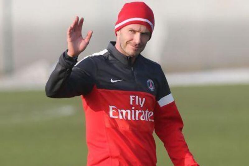 David Beckham may debut for Paris Saint-German on Sunday against their Ligue 1 rivals Marseille. Michael Euler / AP Photo