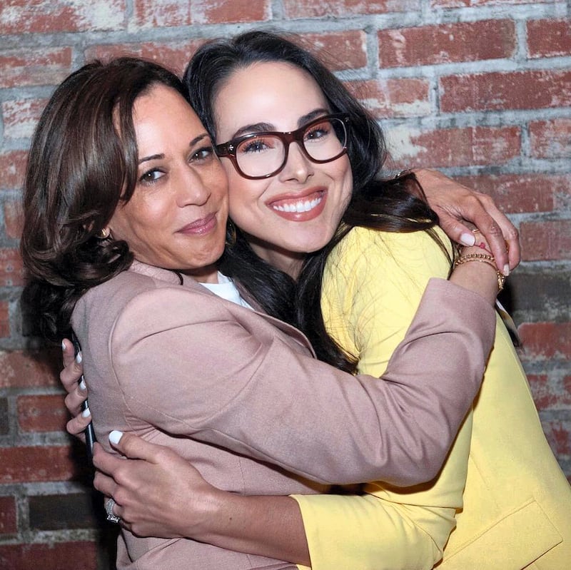 Kamala Harris hugs her niece Meena Harris. Instagram/ kamalaharris