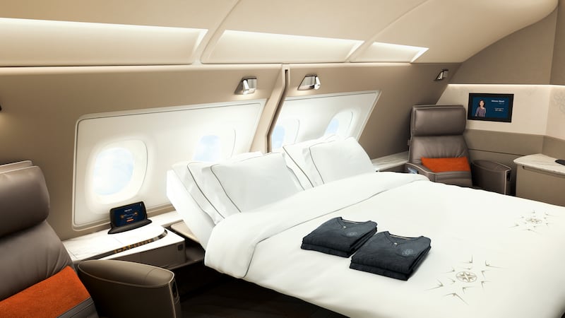 The Suite Class cabins on Singapore Airlines are designed by French yacht designer Jean-Jacques Coste. Photo: Singapore Airlines