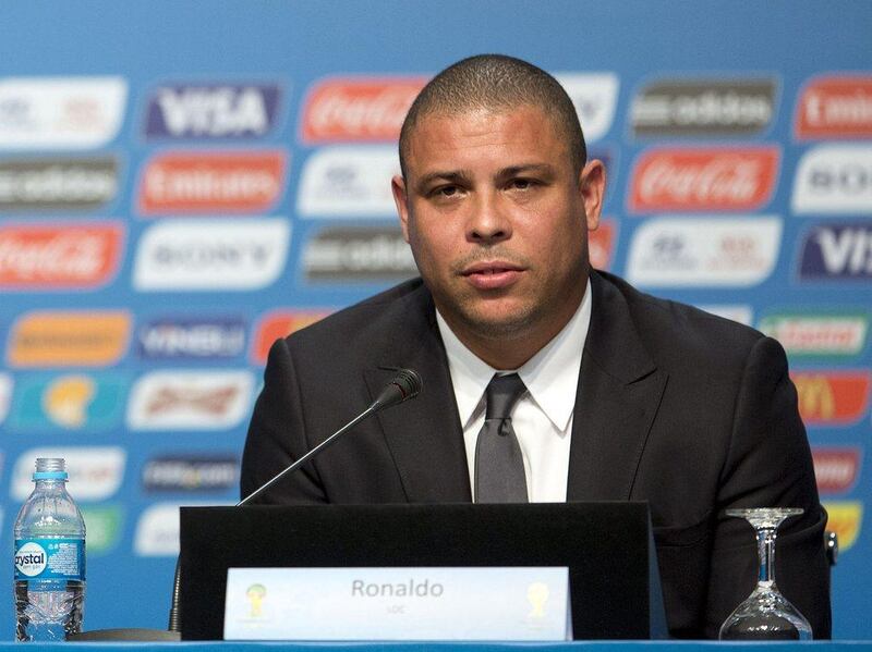 Ronaldo has publicly criticised Romario for hitting out at him over an alleged broken promise to provide free tickets for people with disabilities at the 2014 World Cup. Andre Penner / AP