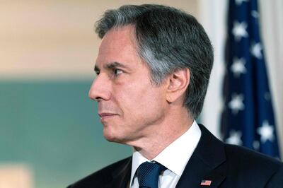 (FILES) In this file photo US Secretary of State Antony Blinken looks on as he meets with Israel’s Defense Minister Benny Gantz, on June 3, 2021, at the State Department in Washington, DC. The United States, which has for two months been holding indirect talks with Iran on the future of the tattered nuclear deal, said on June 7, 2021 it was not even sure if Tehran really wanted to come back into compliance. "We've been engaged in indirect conversations, as you know, for the last couple of months, and it remains unclear whether Iran is willing and prepared to do what it needs to do to come back into compliance," Secretary of State Antony Blinken told the House Foreign Affairs Committee."We're still testing that proposition," Blinken
 / AFP / POOL / Jacquelyn Martin
