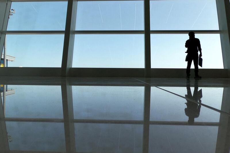 A picture taken on March 29, 2021 shows the new passenger terminal of Bahrain International Airport, south of the Bahraini capital Manama. (Photo by GIUSEPPE CACACE / AFP)