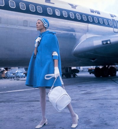 The 1966 'space-age' uniform by Pierre Cardin for Air France. Photo: Air France