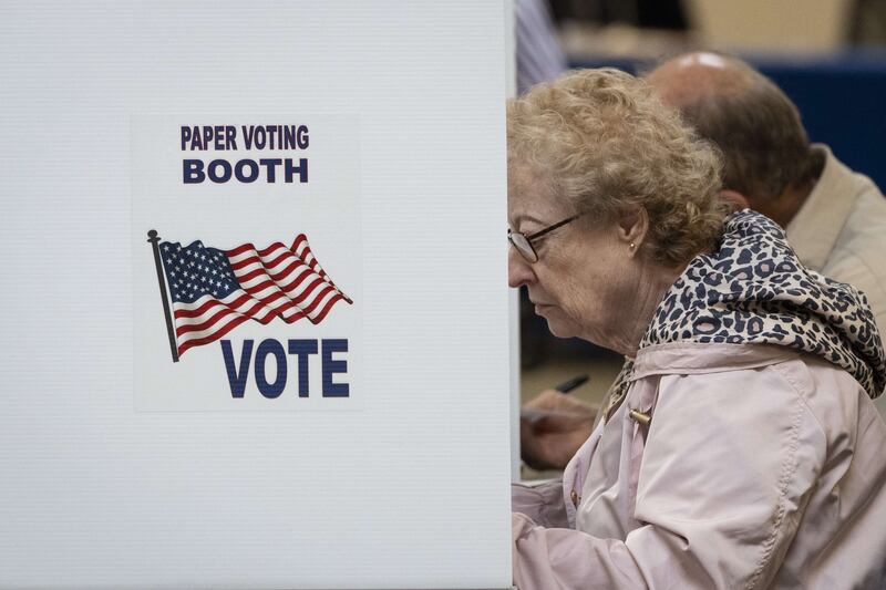 Voters in Ohio during a 2022 local election. Getty Images / AFP