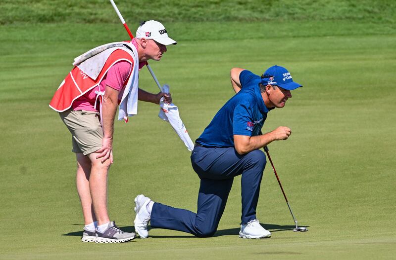 Padraig Harrington on the first hole. AFP