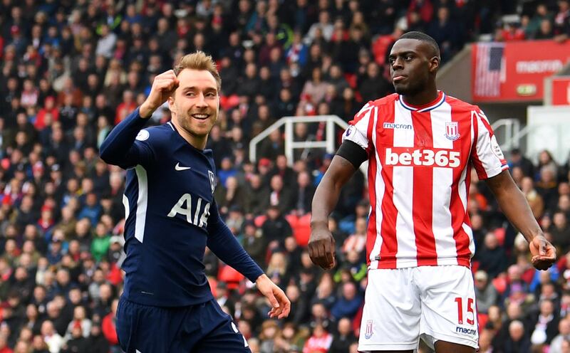 Right midfield: Christian Eriksen (Tottenham) – Whether he scored once or twice at Stoke – Harry Kane claimed the winner – the Dane was the key player in victory at Stoke. 
 Dylan Martinez / Reuters