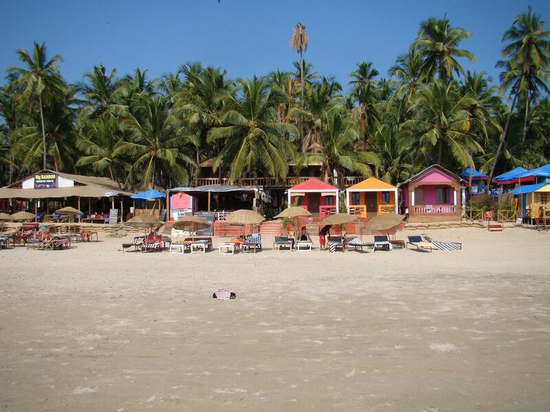 Beach shacks in Goa, India. Pixabay